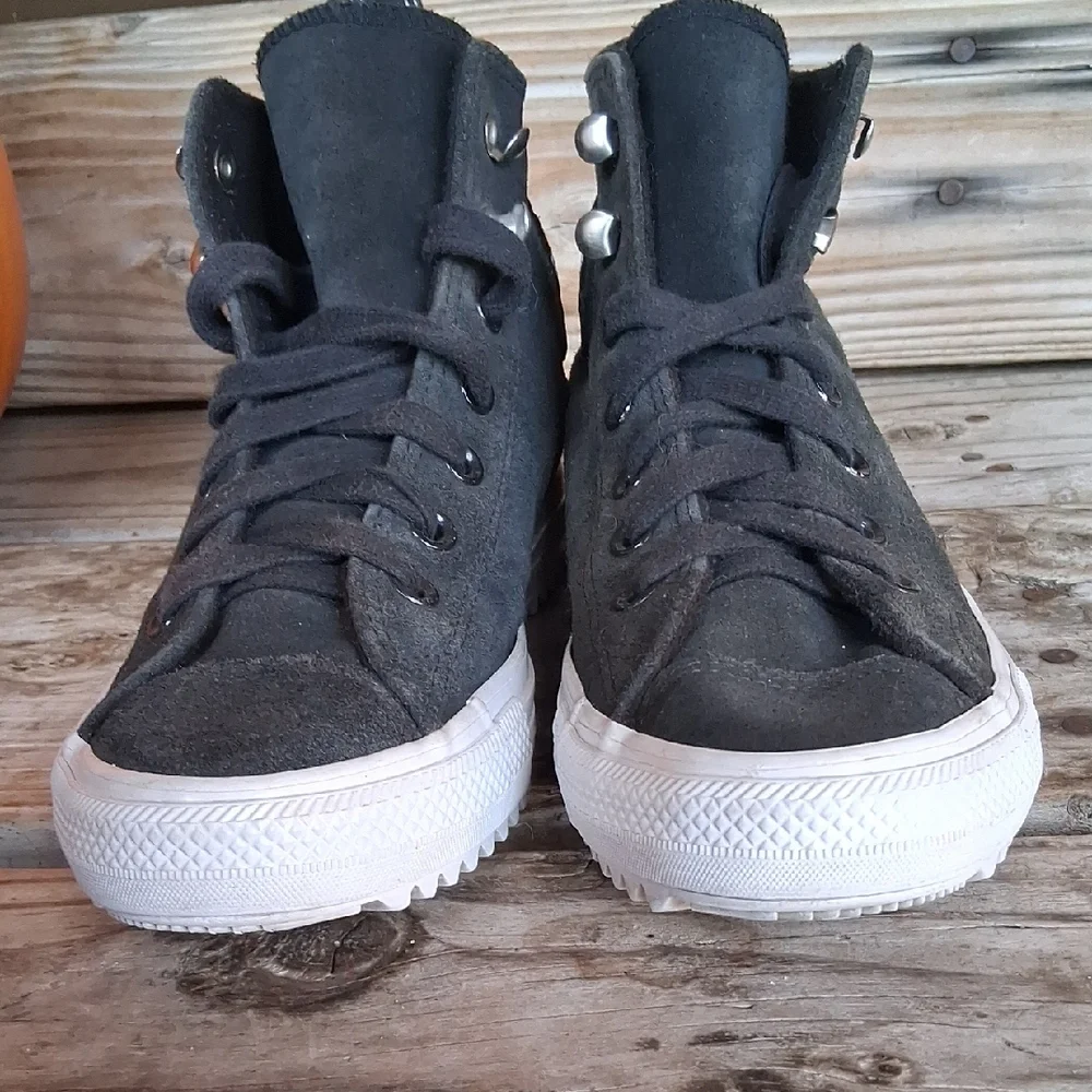Converse Charcoal High-Top Sneakers - Picture 7 of 14